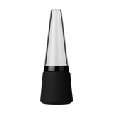 SOFTGLASS Modular Totem Bong with Black Silicone Base, Front View on White Background