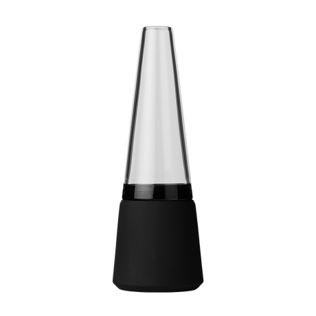 SoftGlass Modular Totem Bong with black silicone base, front view on white background