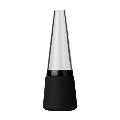 SOFTGLASS Modular Totem Bong with sleek black silicone base, clear body, and carrying case