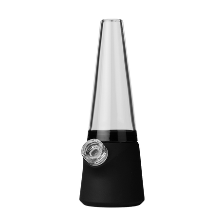 SOFTGLASS Modular Totem Bong front view with clear top and black silicone base