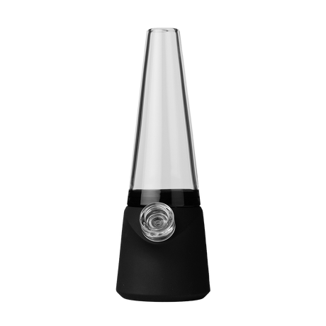 SOFTGLASS Modular Totem Bong with durable black silicone base, front view against white background