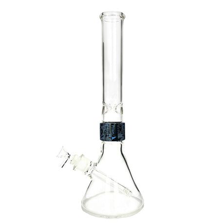 Prism CLEAR TALL BEAKER SINGLE STACK front view with intricate Tron design