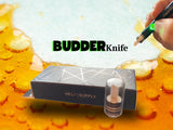 Helio Supply Budder Knife with ceramic attachment, electronic dab tool in action