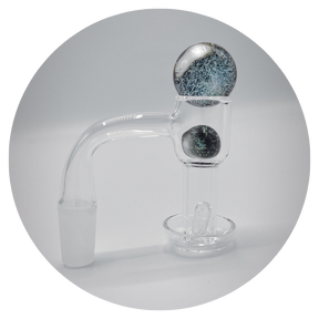 Helio Supply Galaxy Terp Slurper Set with Marbles - Clear Front View