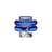 VLAB Opal-Embedded Blue Spinning Carb Cap, Front View on Seamless White Background