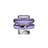 VLAB Opal-Embedded Purple Spinning Carb Cap, Front View on Seamless White Background