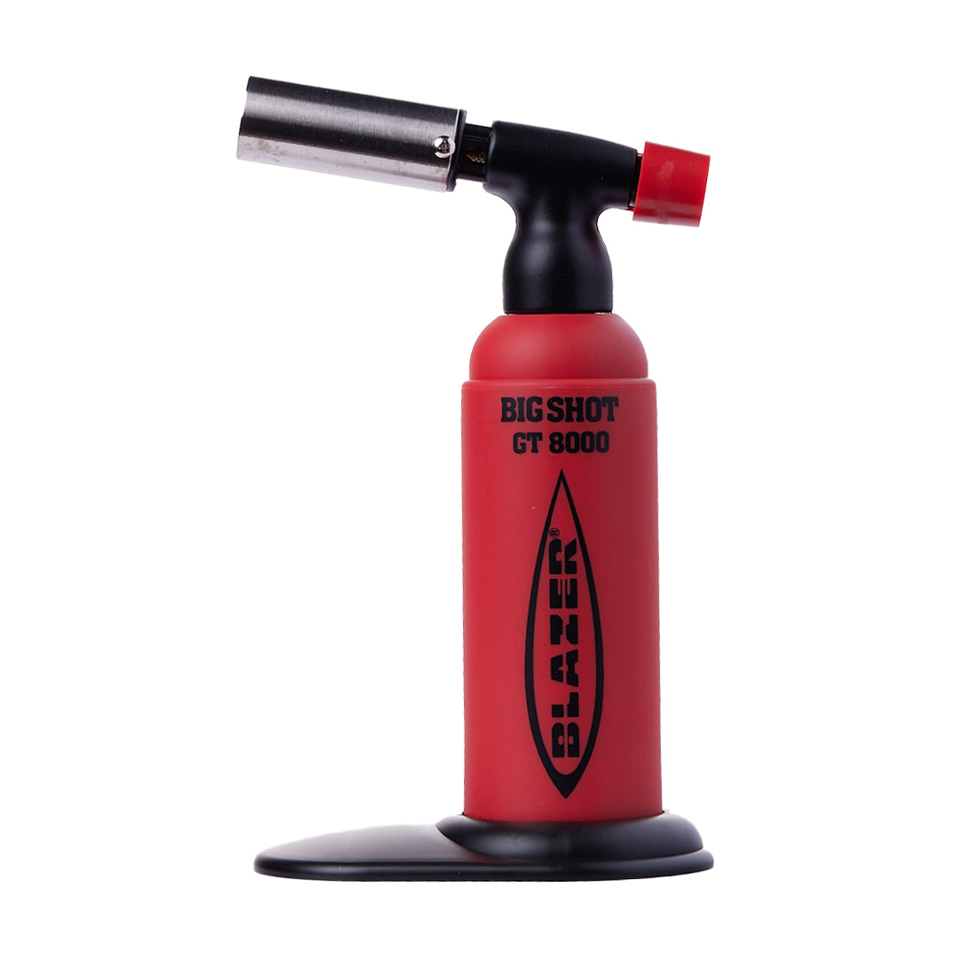 Blazer Big-Shot Torch GT 8000 in Red-Black, precision flame, ideal for dab rigs, front view on white background