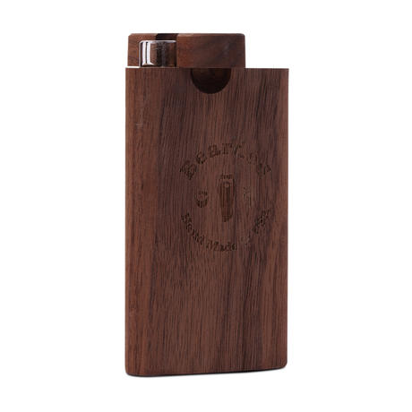 Bearded Distribution Stubby Walnut Wood Dugout with Glass Chillum - Front View