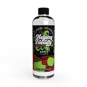 Helping Friendly Pipe Helper Apple Flavored Pipe Cleaner in Clear Bottle - Front View
