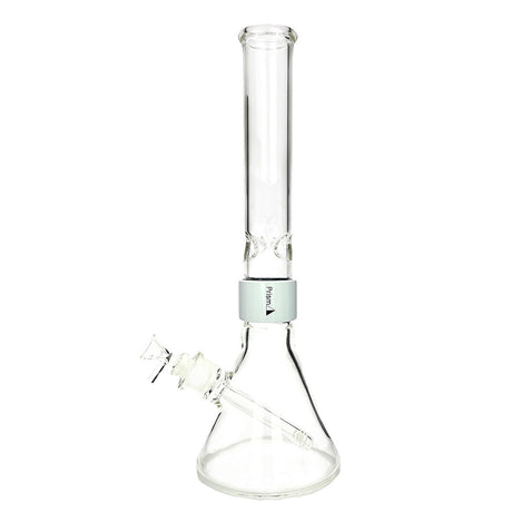 Prism CLEAR TALL BEAKER SINGLE STACK bong front view with removable downstem