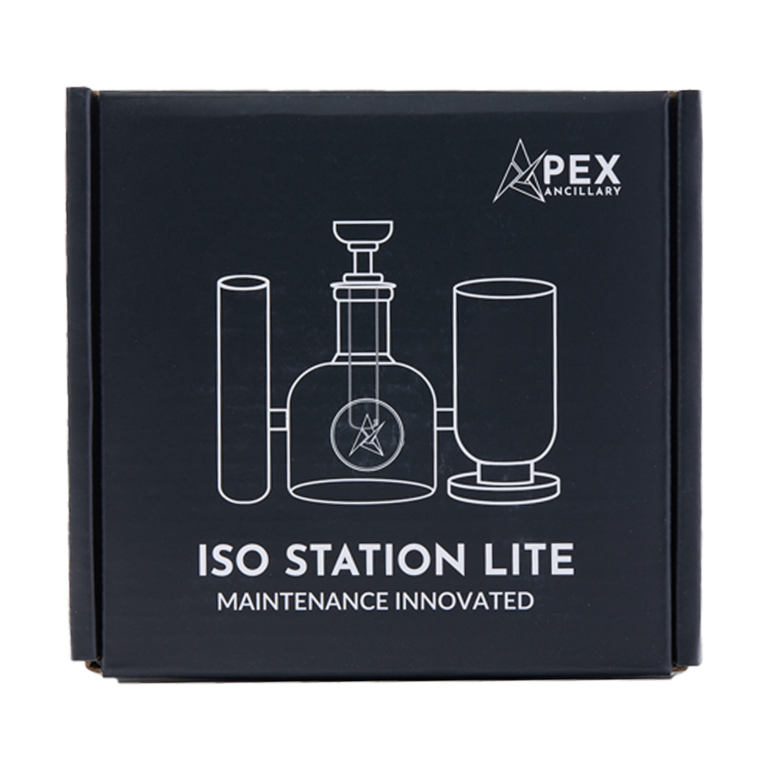 Apex Ancillary Iso Station Lite packaging with product illustration, front view on white background