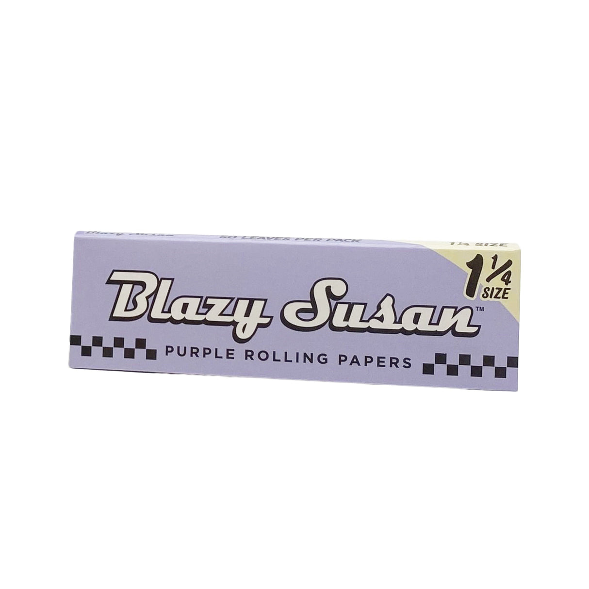 Blazy Susan 1 1/4 Size Purple Rolling Papers Pack Front View