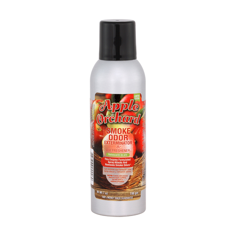 Smoke Odor 7oz Enzyme Spray in Apple Orchard scent, front view on seamless white background