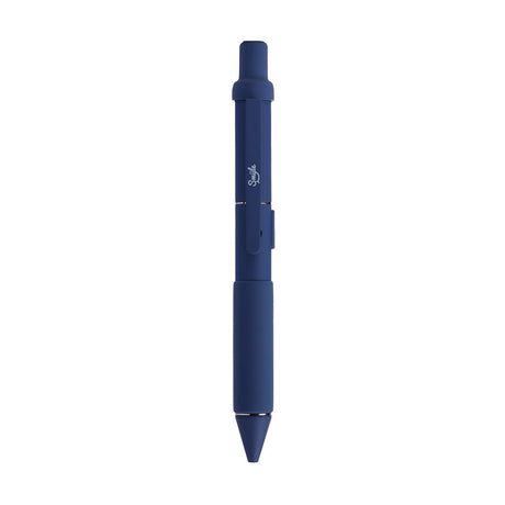Penjamin Smyle Labs blue vape pen with dual-function as a writing tool, featuring micro-USB charging and multi-temp settings
