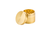 Aerospaced by Higher Standards 4-Piece Gold Grinder, 1.6" Compact Size for Dry Herbs, Isolated on White