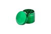 Aerospaced by Higher Standards 4-Piece Grinder in Green, 1.6" Compact Aluminum Design, Angled View