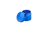 Aerospaced by Higher Standards 4-Piece Grinder in Blue, Compact Aluminum Design, Ideal for Dry Herbs