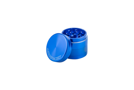 Aerospaced by Higher Standards 4-Piece Grinder in Blue, Compact Aluminum Design, Ideal for Dry Herbs