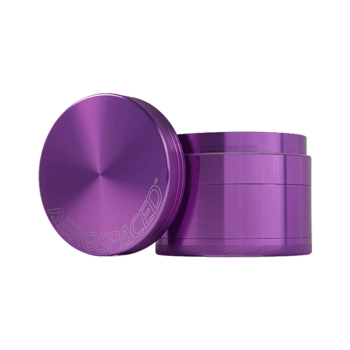 Aerospaced by Higher Standards 4-Piece Grinder in Purple - Compact Aluminum Design