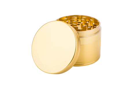 Aerospaced by Higher Standards 4-Piece Grinder in Gold - 2.0" Compact Size for Dry Herbs