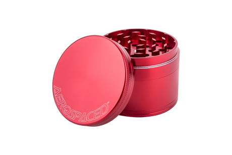 Aerospaced by Higher Standards Red 4 Piece Aluminum Grinder - 2.0" Compact Size