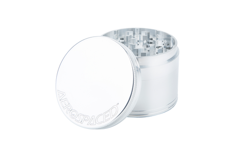 Aerospaced by Higher Standards 4-Piece Grinder in Silver, 2.0" Size, Portable Aluminum Herb Grinder