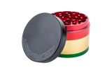 Aerospaced by Higher Standards 2.5" Rasta 4-Piece Aluminum Grinder for Dry Herbs, Side View