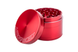 Aerospaced by Higher Standards red 4-piece aluminum grinder, 2.5 inch, compact design, for dry herbs