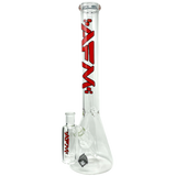 AFM Glass Beaker Bong Set, 18" Height, 45 Degree Joint, Front View on White Background