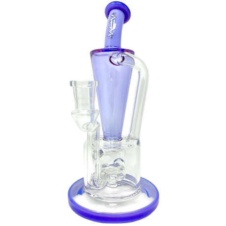 AFM Boomcycler 9" Dab Rig with Recycler Percolator - Front View on White