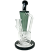 AFM Boomcycler 9" Dab Rig with Recycler Percolator, Front View on Seamless White Background