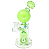 AFM Bubble Head Banger Hanger Dab Rig with Showerhead Percolator, 14mm Joint, 8" Tall - Front View