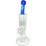 AFM Double Cosmos Rig 12" with Percolator, Clear Borosilicate Glass, Side View