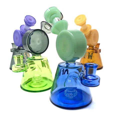 AFM Falcon Rigs in various colors with showerhead percolators, angled side view, 7.5" height