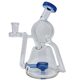 AFM Glass Barrel Recycler Dab Rig with Slit-Diffuser Percolator and 14mm Joint - Front View