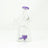AFM Glass Barrel Recycler Dab Rig in Purple with Slit-Diffuser Percolator, Front View on White Background