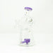 AFM Glass Barrel Recycler Dab Rig in Purple with Slit-Diffuser Percolator, Front View on White Background