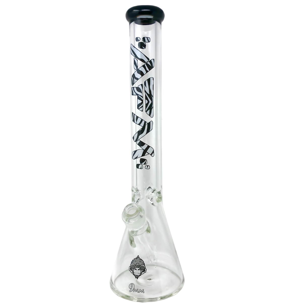 AFM Glass - Beaker 18" 9mm Thick Borosilicate Glass Bong - Front View with Deep Bowl