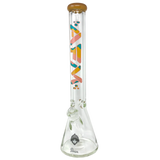 AFM Glass Beaker Bong 18" 9mm Thick Borosilicate, Front View on Seamless White Background