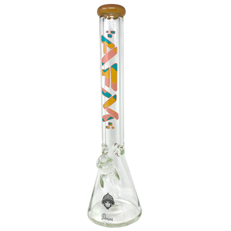 AFM Glass Beaker Bong 18" 9mm Thick Borosilicate, Front View on Seamless White Background