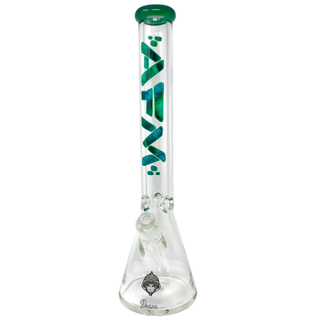AFM Glass Beaker Bong 18" 9mm Thick Borosilicate, Front View on White, For Dry Herbs