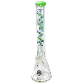 AFM Glass - 18" Beaker Bong 9mm Thick Borosilicate with Deep Bowl - Front View