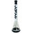AFM Glass Quasar Beaker Bong in Black/White, 18" Tall, Borosilicate, Front View