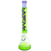 AFM Glass Quasar Beaker in Lime/Purple - 18" Borosilicate Glass Bong for Dry Herbs, Front View