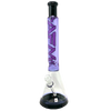 AFM Glass Quasar Beaker in Purple/Black, 18" Borosilicate Glass, Front View on White Background