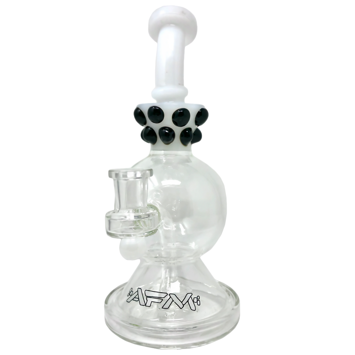 AFM Glass - The Crown Rig 9" with Showerhead Percolator and Banger Hanger - Front View