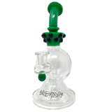 AFM Glass - The Crown Rig 9" with Showerhead Percolator and Banger Hanger, Front View