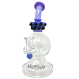 AFM Glass 9" Crown Rig with Showerhead Percolator and Banger Hanger, Front View