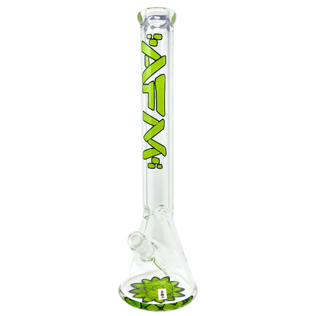 AFM Glass - The Flower Monkey Beaker Bong, 18" Tall, 9mm Thick Borosilicate Glass, Front View