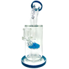 AFM Glass - The Groovy 10 Arm 9" Dab Rig with Hammer Head Percolator and Blue Accents